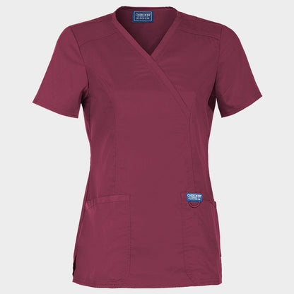 Tunică medicală de damă CHEROKEE WRAP VIȘINIU WWE610 - 1
