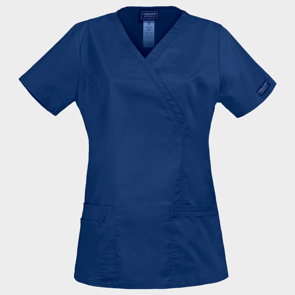 Дамска медицинска туника CHEROKEE WRAP DARK BLUE WWE4728 - 1