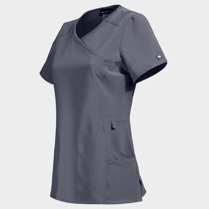 Women's medical tunic CHEROKEE WRAP GREY CKE2625A - 3