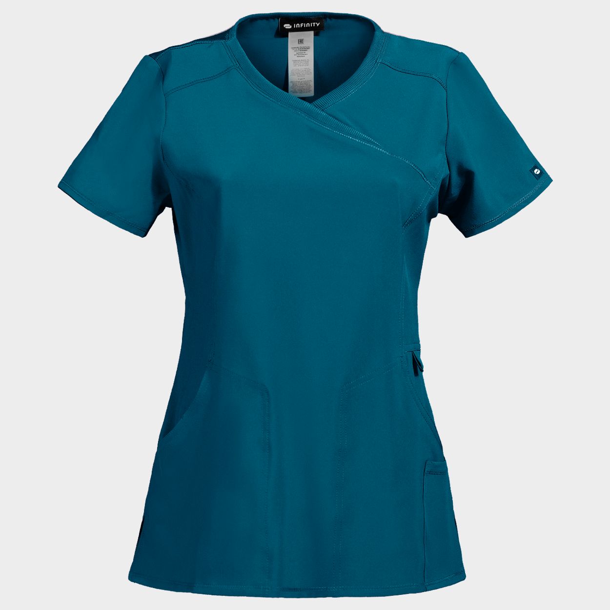 Women's medical tunic CHEROKEE WRAP PETROL CKE2625A - 1