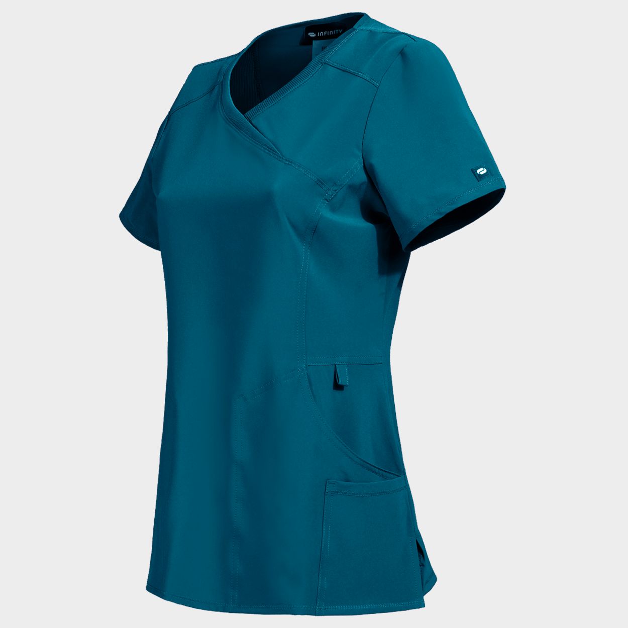 Women's medical tunic CHEROKEE WRAP PETROL CKE2625A - 3