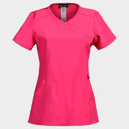 Women's medical tunic CHEROKEE WRAP PINK CKE2625A - 1