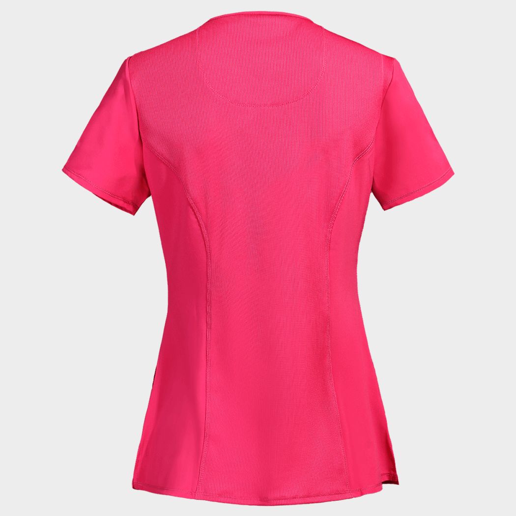 Women's medical tunic CHEROKEE WRAP PINK CKE2625A - 2