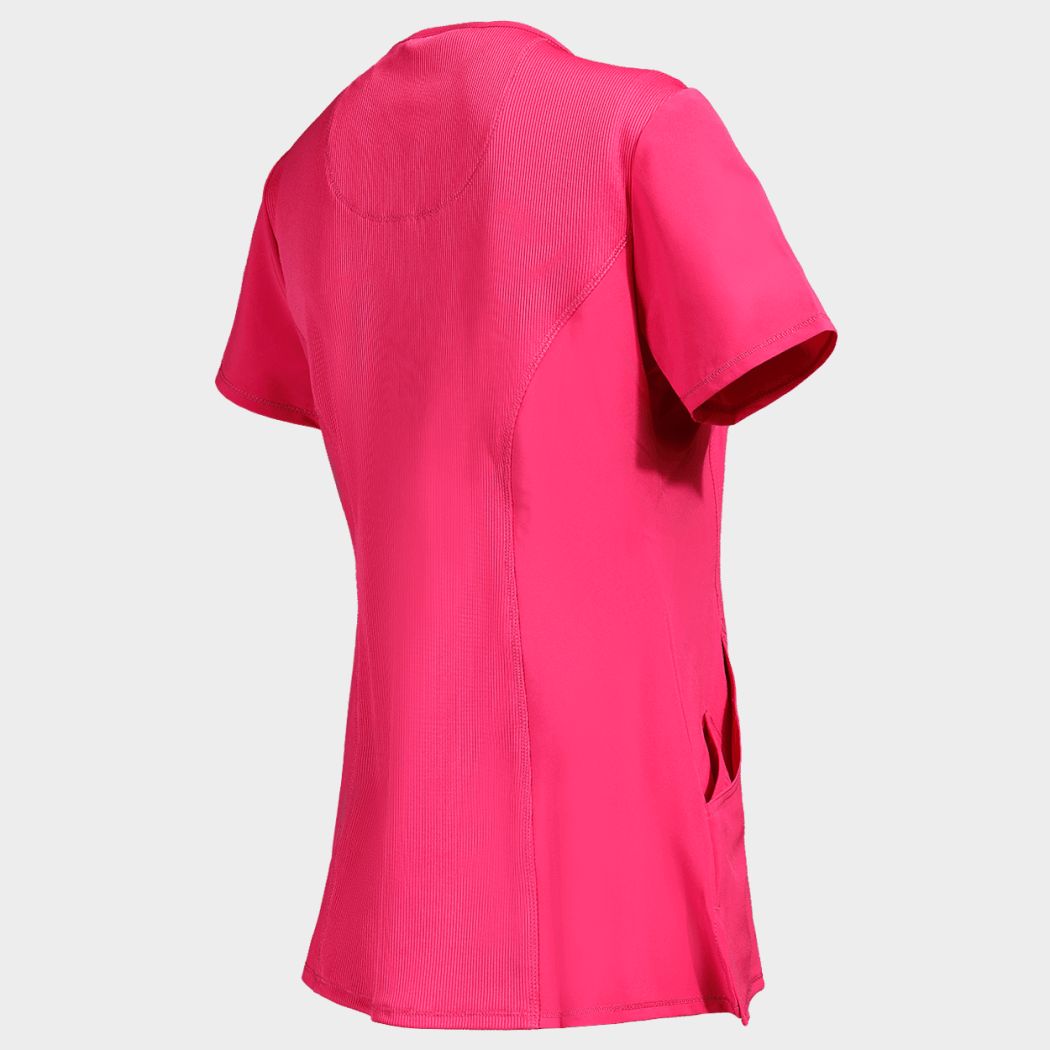 Women's medical tunic CHEROKEE WRAP PINK CKE2625A - 4