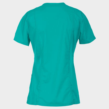 Women's medical tunic CHEROKEE WRAP TEAL BLUE WWE610 - 2