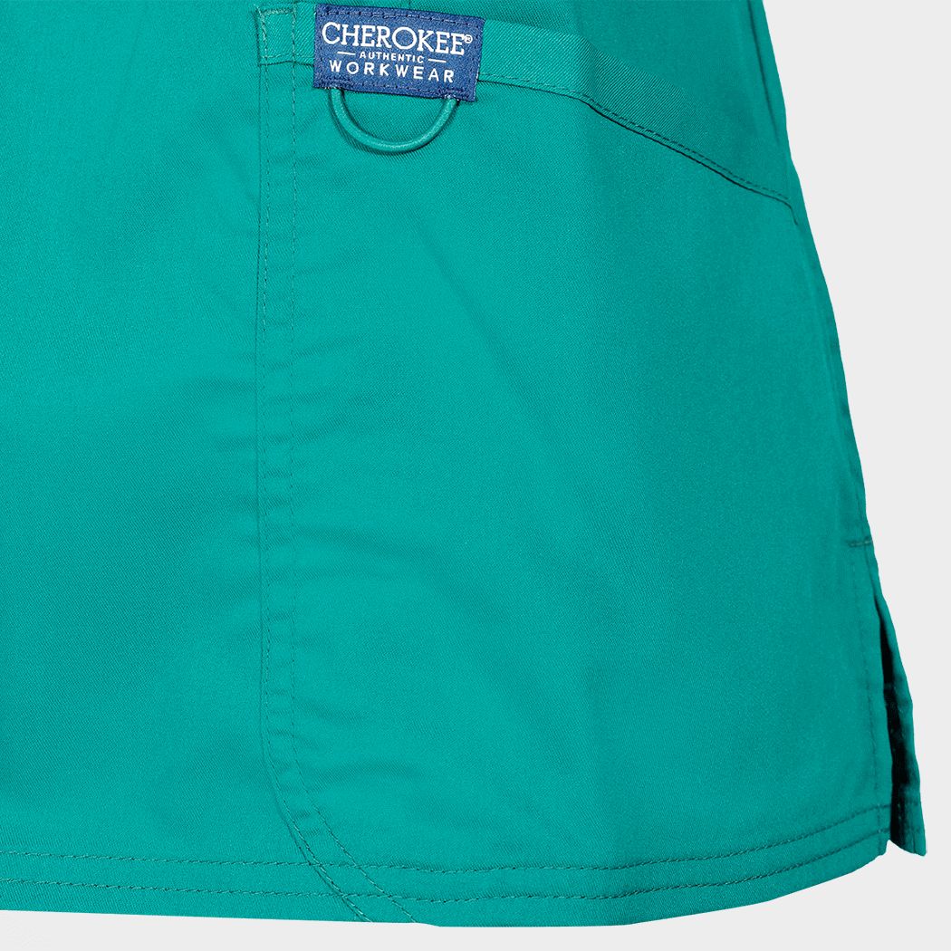 Women's medical tunic CHEROKEE WRAP TEAL BLUE WWE610 - 5