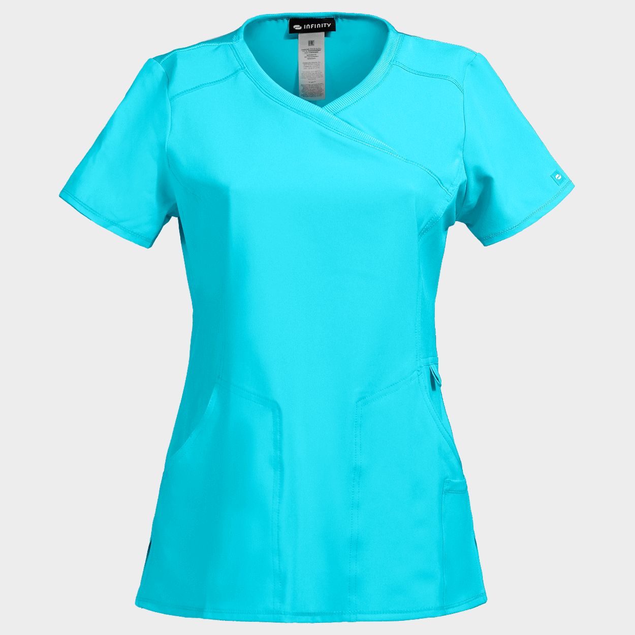 Women's medical tunic CHEROKEE WRAP TURQUOISE CKE2625A - 1