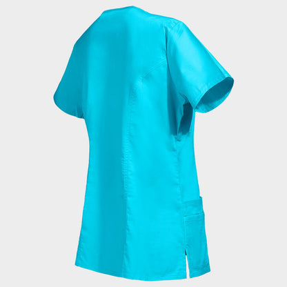 Women's medical tunic CHEROKEE WRAP TURQUOISE WWE4728 - 5