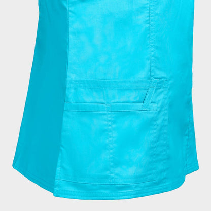 Women's medical tunic CHEROKEE WRAP TURQUOISE WWE4728 - 6