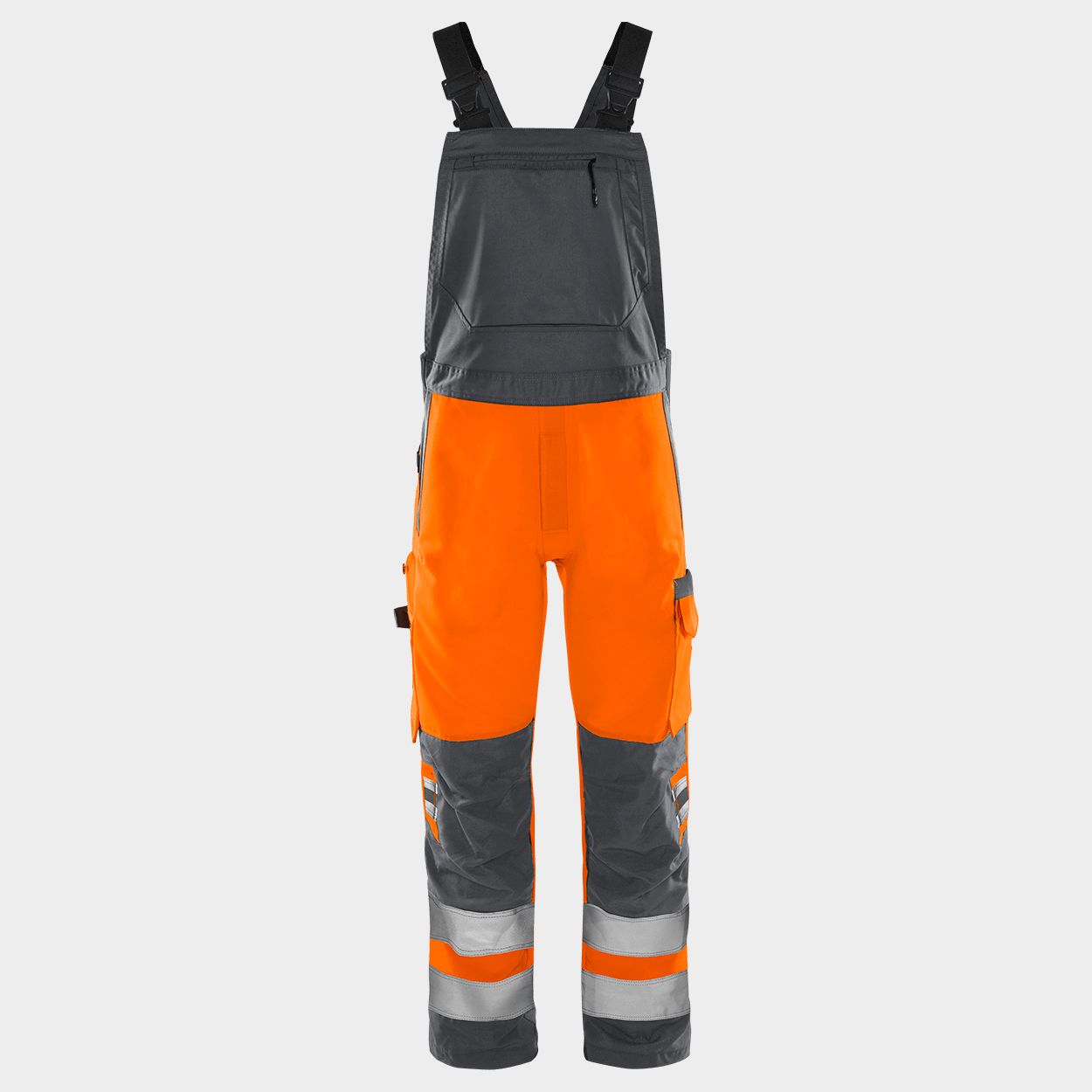 Pantaloni cu pieptar FRISTADS HV ORANGE - 1