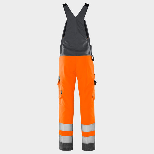 Pantaloni cu pieptar FRISTADS HV ORANGE - 2