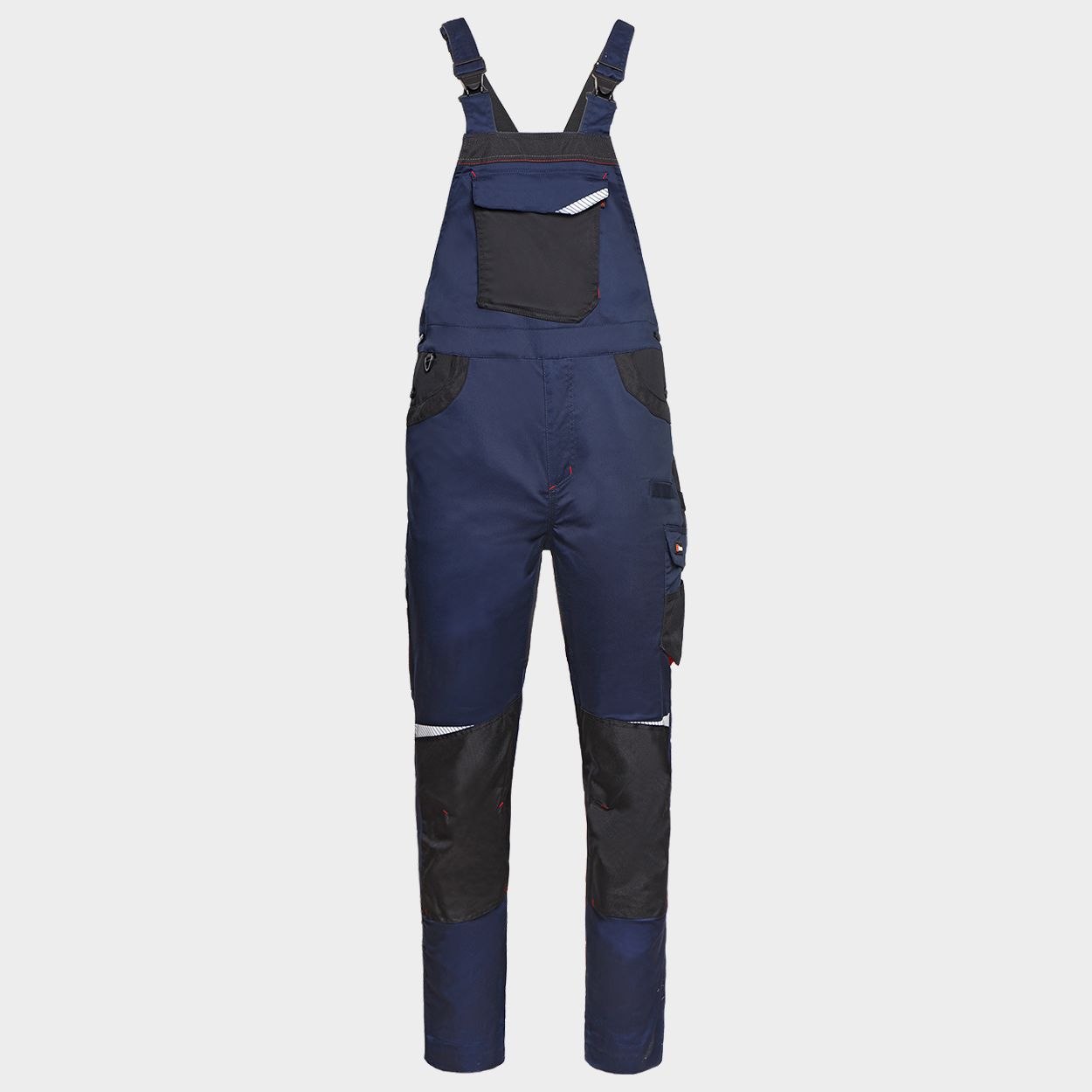 Work bib pants KASTOR STRETCH DARK BLUE/RED - 1