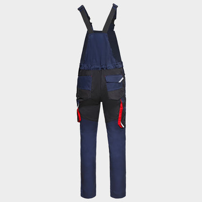 Work bib pants KASTOR STRETCH DARK BLUE/RED - 2