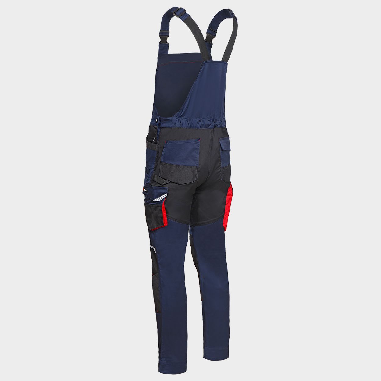 Work bib pants KASTOR STRETCH DARK BLUE/RED - 4