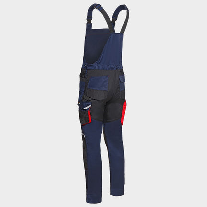 Work bib pants KASTOR STRETCH DARK BLUE/RED - 4