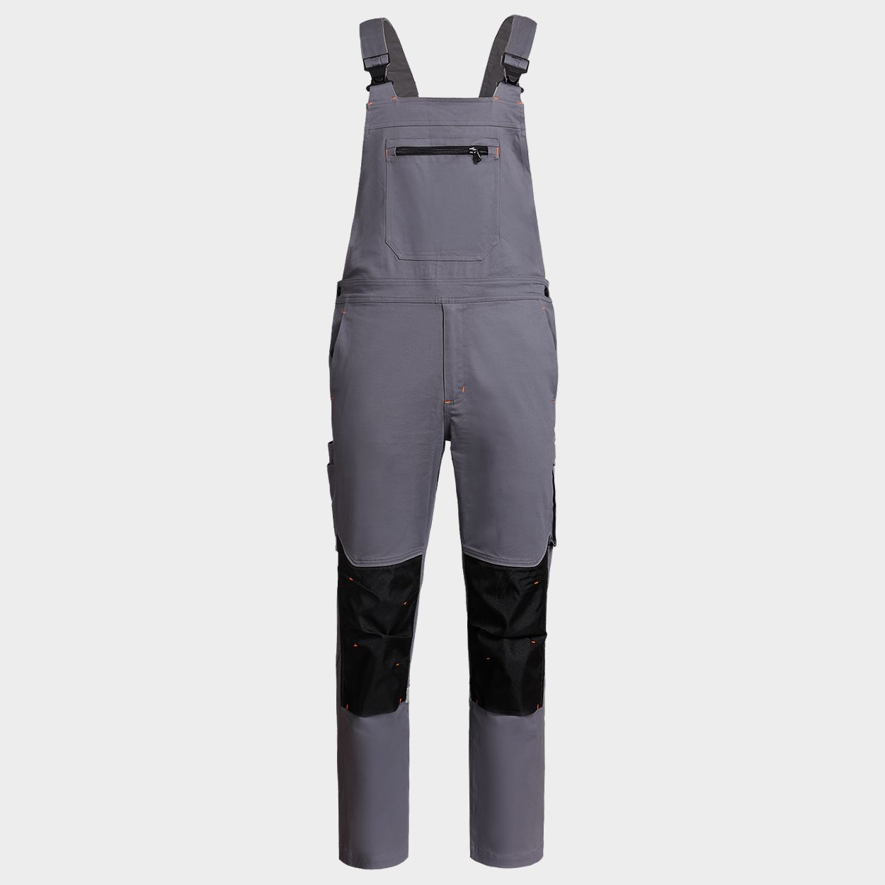 Work bib pants MELBOURNE STRETCH GREY/BLACK - 1