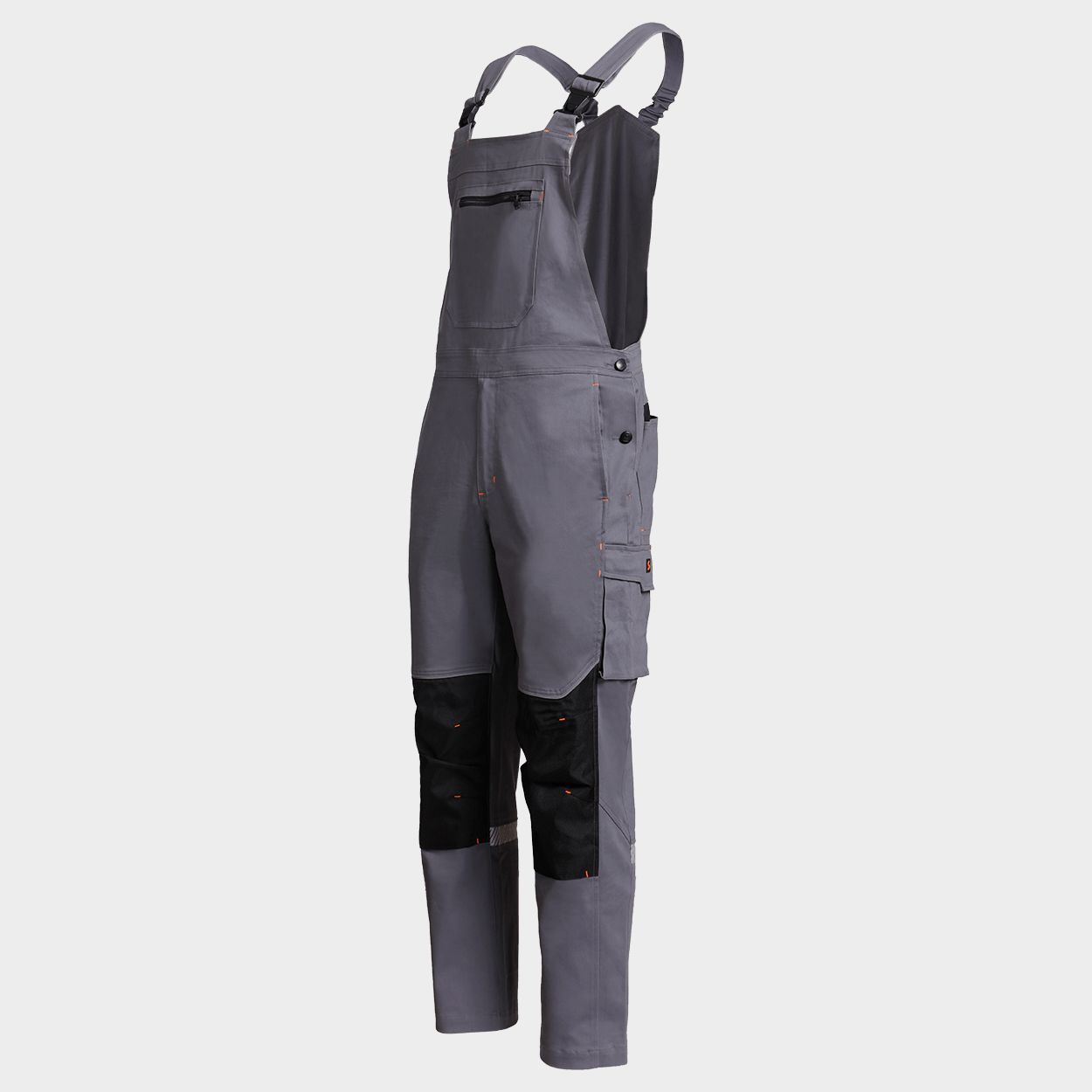 Work bib pants MELBOURNE STRETCH GREY/BLACK - 3