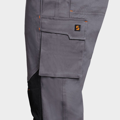 Work bib pants MELBOURNE STRETCH GREY/BLACK - 6