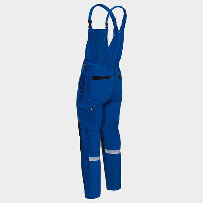 Work bib pants MELBOURNE STRETCH SPECIAL ROYAL BLUE/BLACK - 5