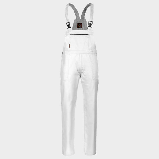 Pantaloni de salopete PLUTONN T/C ALB - 1