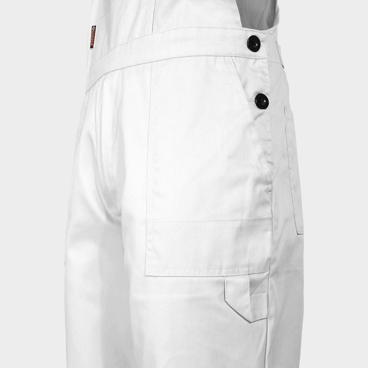 Pantaloni de salopete PLUTONN T/C ALB - 5