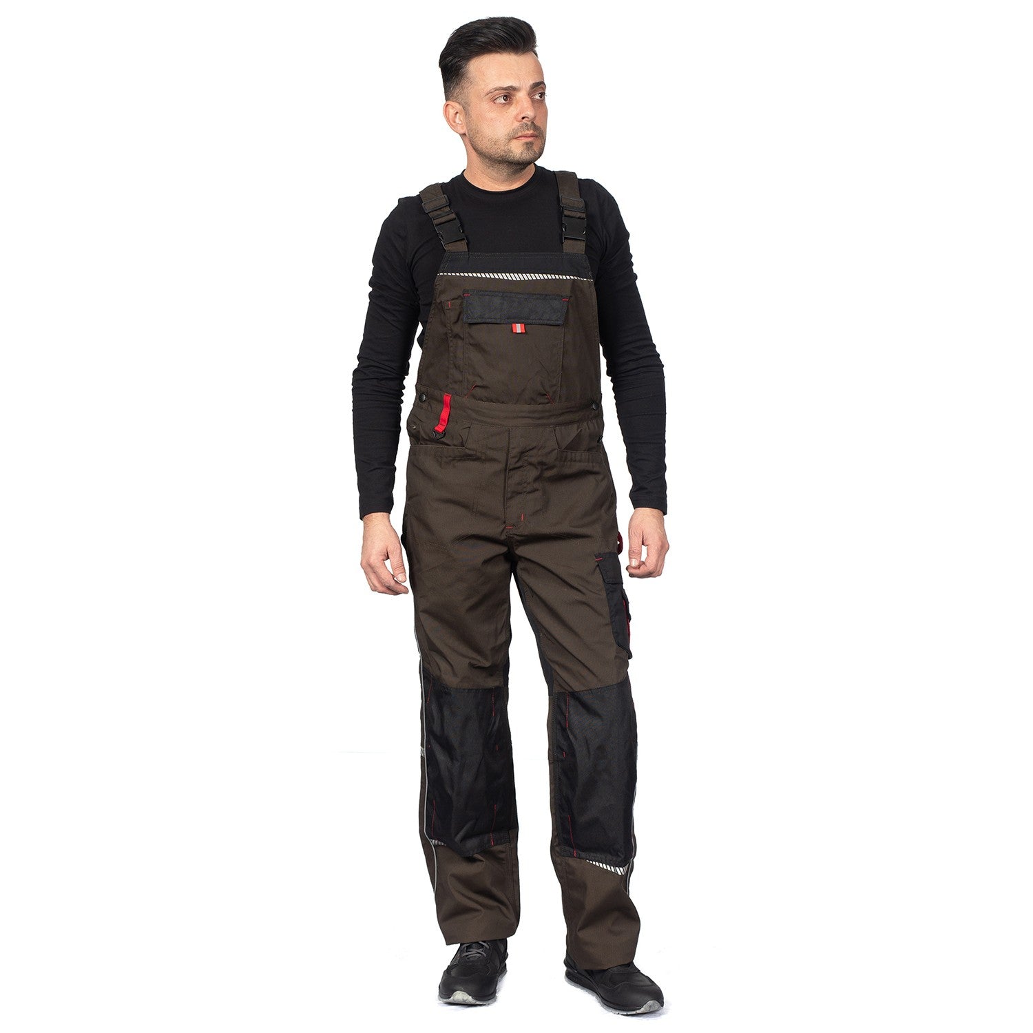 Work bib pants PRISMA BROWN - 3
