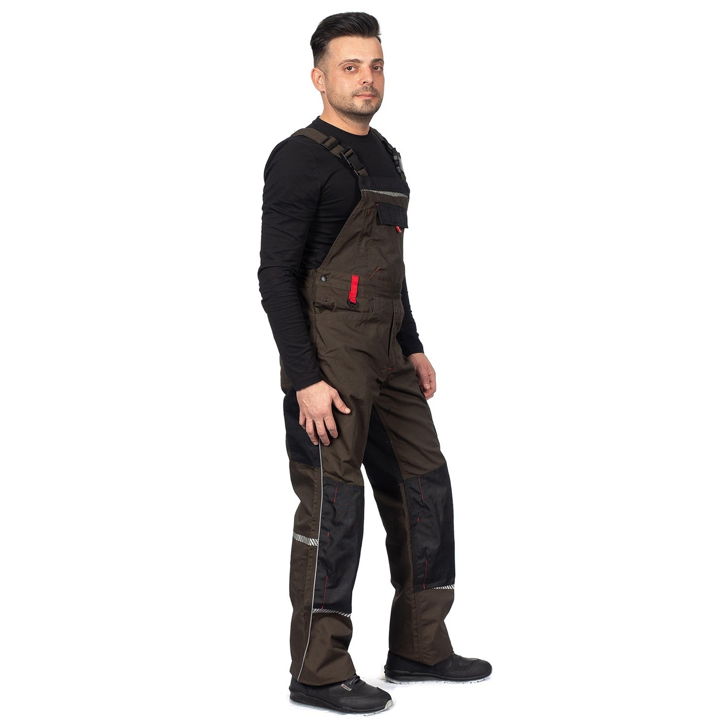 Work bib pants PRISMA BROWN - 4