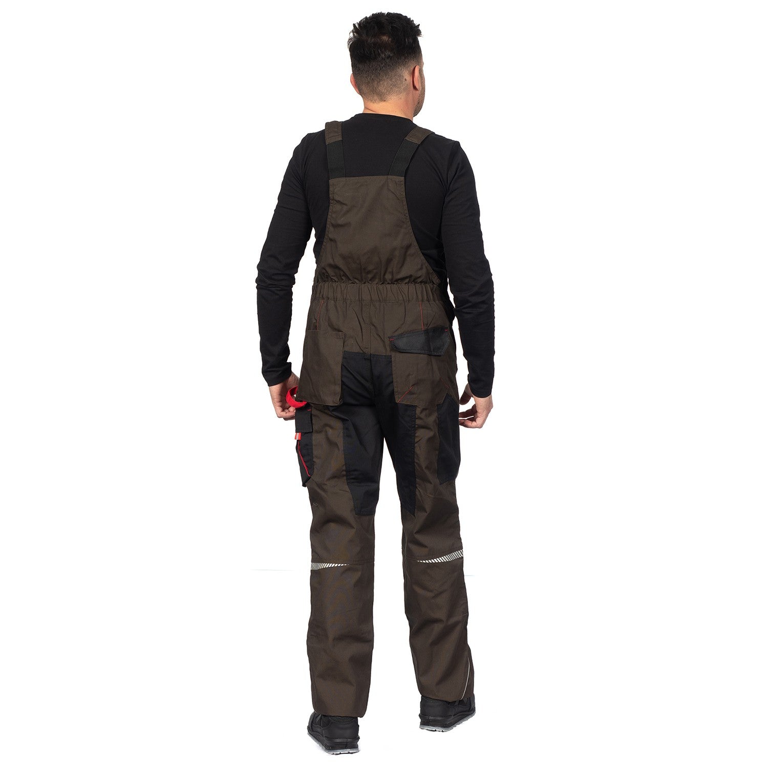 Work bib pants PRISMA BROWN - 5