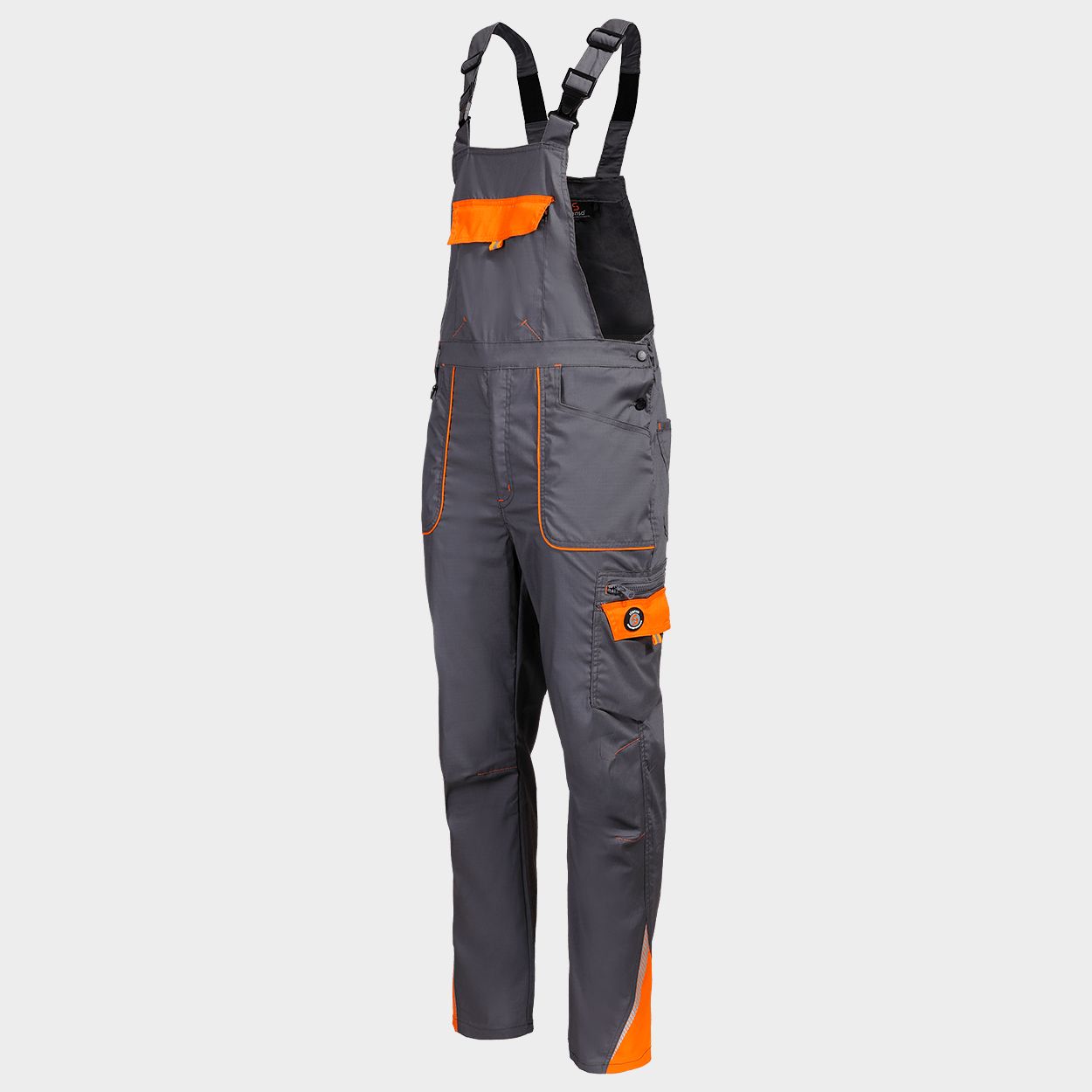 Pantaloni de salopete PRISMA LIGHT STRETCH GRI/PORTOCALIU - 3