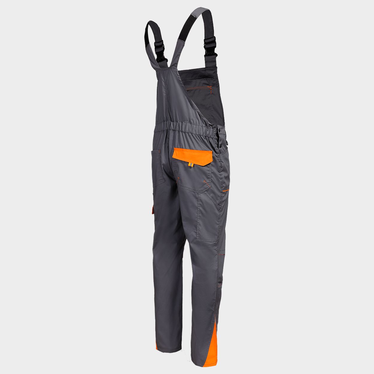 Pantaloni de salopete PRISMA LIGHT STRETCH GRI/PORTOCALIU - 4