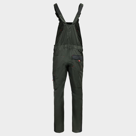 Pantaloni de salopete PRISMA LIGHT STRETCH KAKI/NEGRU - 2