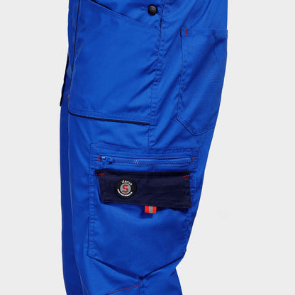 Работен полугащеризон PRISMA LIGHT STRETCH ROYAL BLUE/NAVY - 7