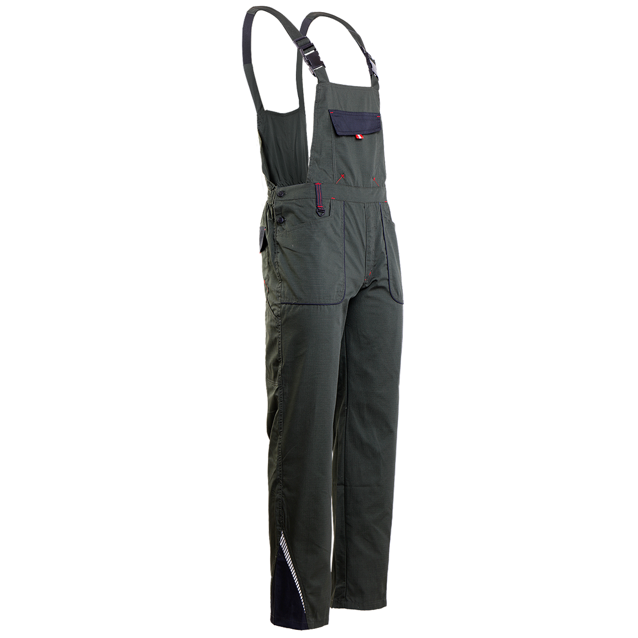Работен полугащеризон PRISMA SUMMER OLIVE/BLACK - 3
