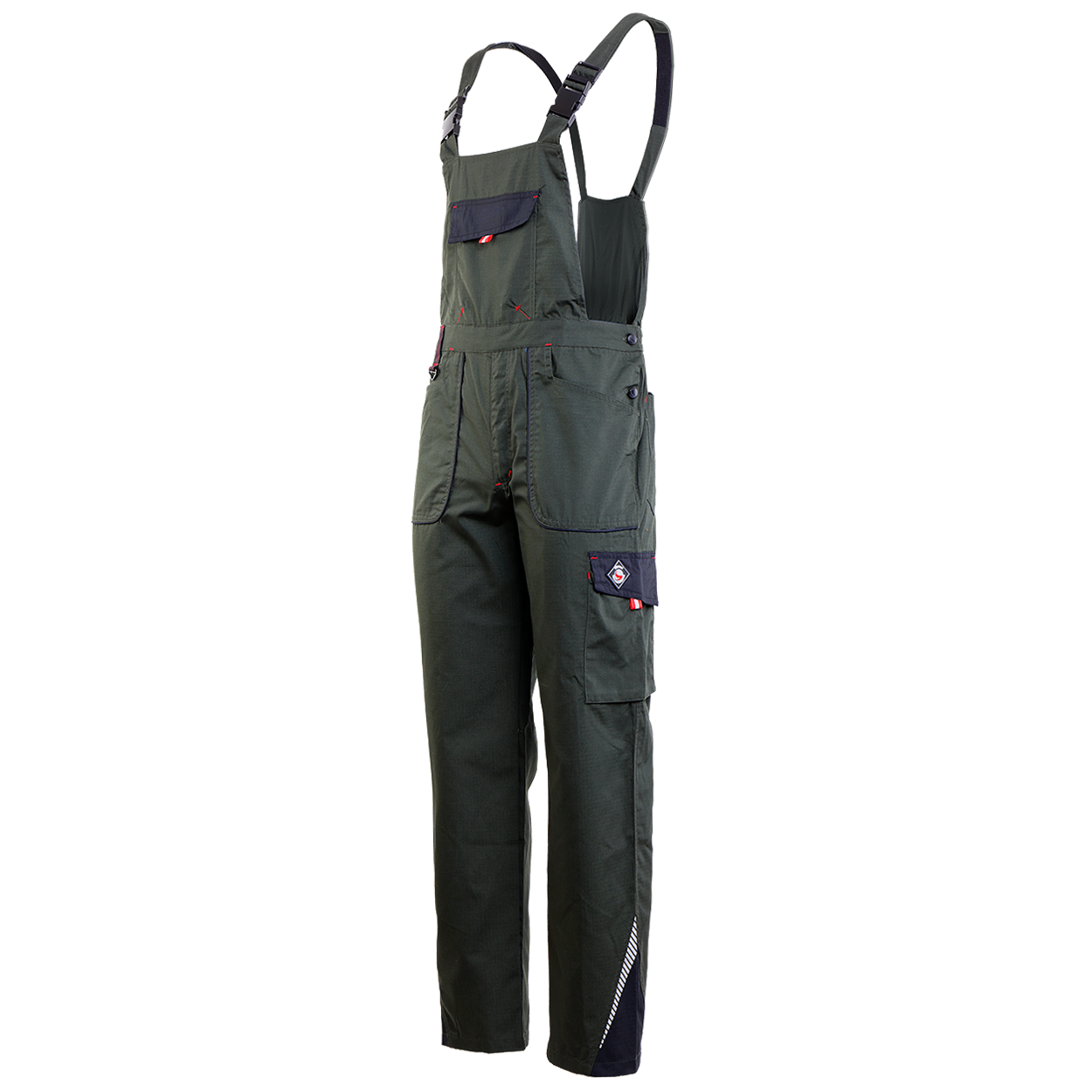 Работен полугащеризон PRISMA SUMMER OLIVE/BLACK - 4