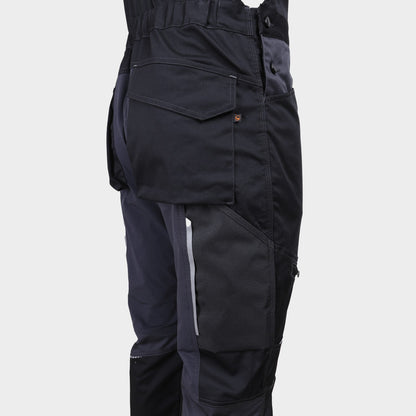 Salopetă de lucru REVOLT 4STRETCH NEGRU/GRI ÎNCHIS/GRI - 4