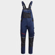 Work bib pants REVOLT 4STRETCH DARK BLUE/BLACK/RED - 1