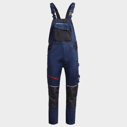 Work bib pants REVOLT 4STRETCH DARK BLUE/BLACK/RED - 1