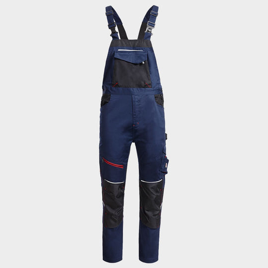 Salopetă de lucru REVOLT 4STRETCH DARK BLUE/BLACK/RED - 1