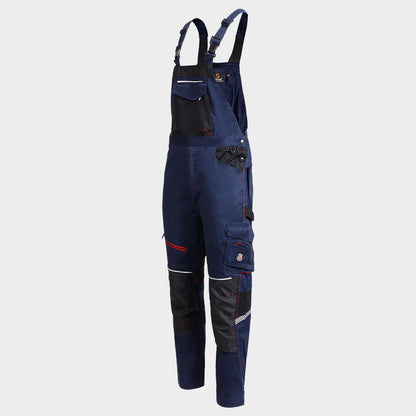 Work bib pants REVOLT 4STRETCH DARK BLUE/BLACK/RED - 3