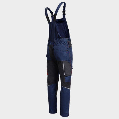 Work bib pants REVOLT 4STRETCH DARK BLUE/BLACK/RED - 4