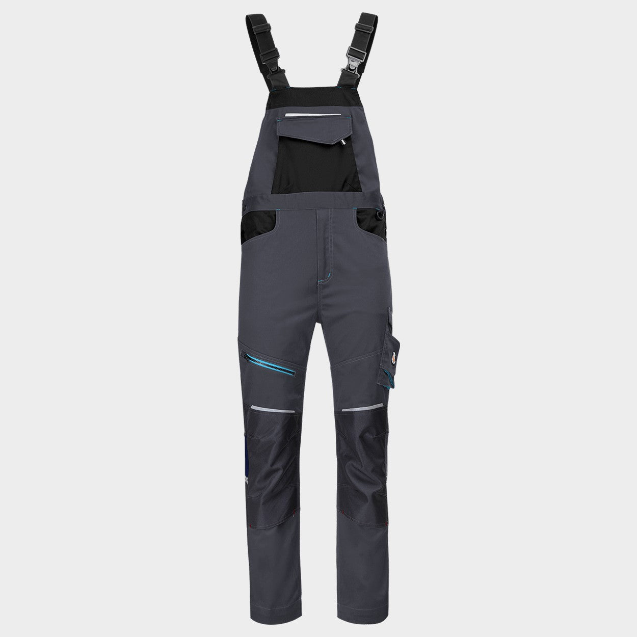 Salopetă de lucru REVOLT 4STRETCH GRI/NEGRU/PETROL - 1