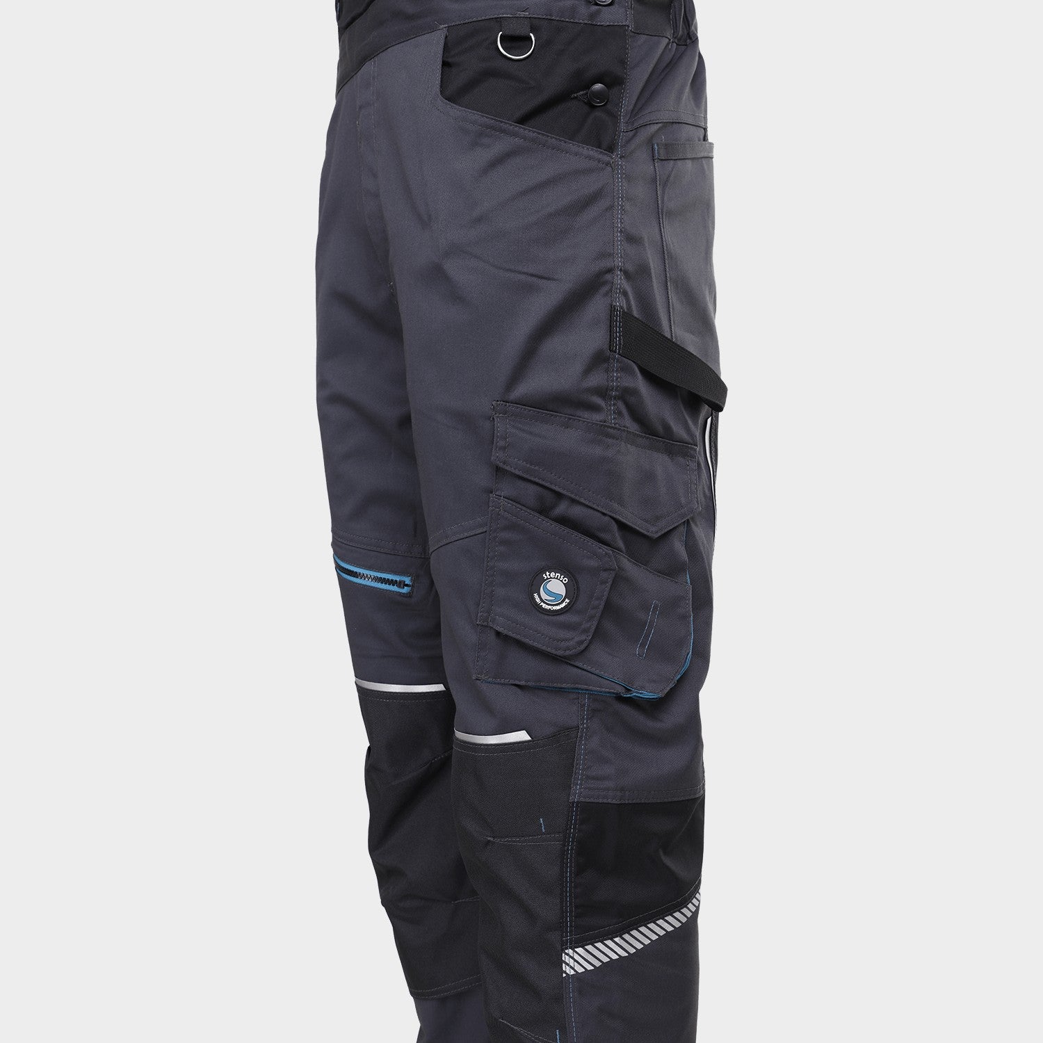 Salopetă de lucru REVOLT 4STRETCH GRI/NEGRU/PETROL - 4