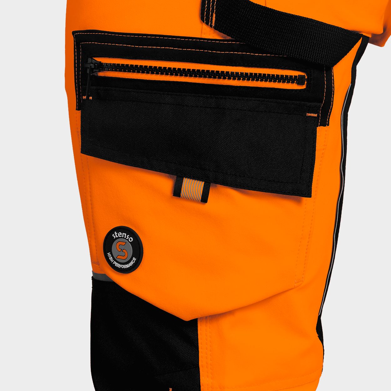 Work bib pants REVOLT HV 4STRETCH ORANGE - 5
