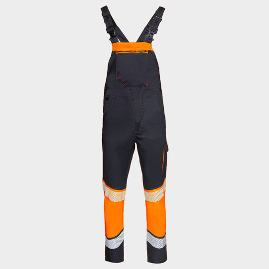Pantaloni cu pieptar PRIMO HV LIGHT STRETCH ORANGE - 1