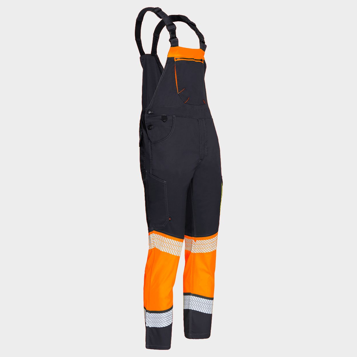 Pantaloni cu pieptar PRIMO HV LIGHT STRETCH ORANGE - 4
