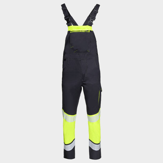 Pantaloni cu pieptar PRIMO HV LIGHT STRETCH YELLOW - 1