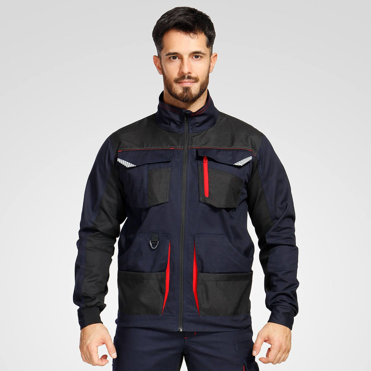 Work jacket KASTOR STRETCH DARK BLUE/RED - 2