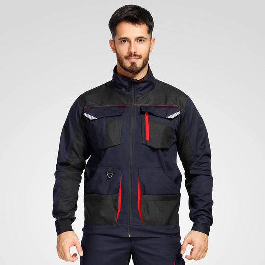 Jachetă de lucru KASTOR STRETCH DARK BLUE/RED - 2
