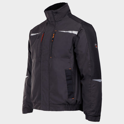 Work jacket KASTOR T/C WINTER GREY/BLACK/ORANGE - 3