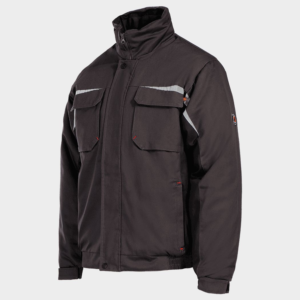 Geacă de lucru KASTOR WINTER GREY COTTON GREY/BLACK - 3